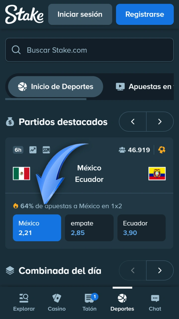 Encuentra los mejores partidos y cuotas competitivas con la aplicación Stake.