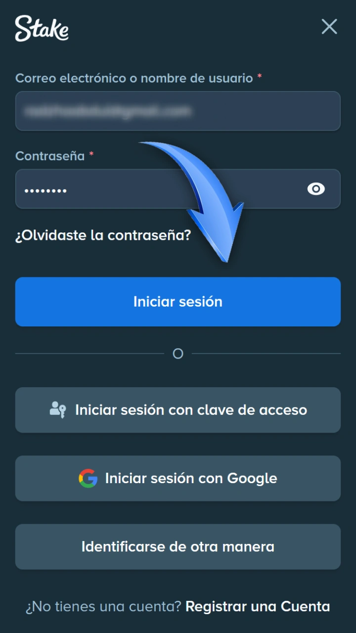 Inicia sesión en tu cuenta móvil de Stake de forma rápida y segura.