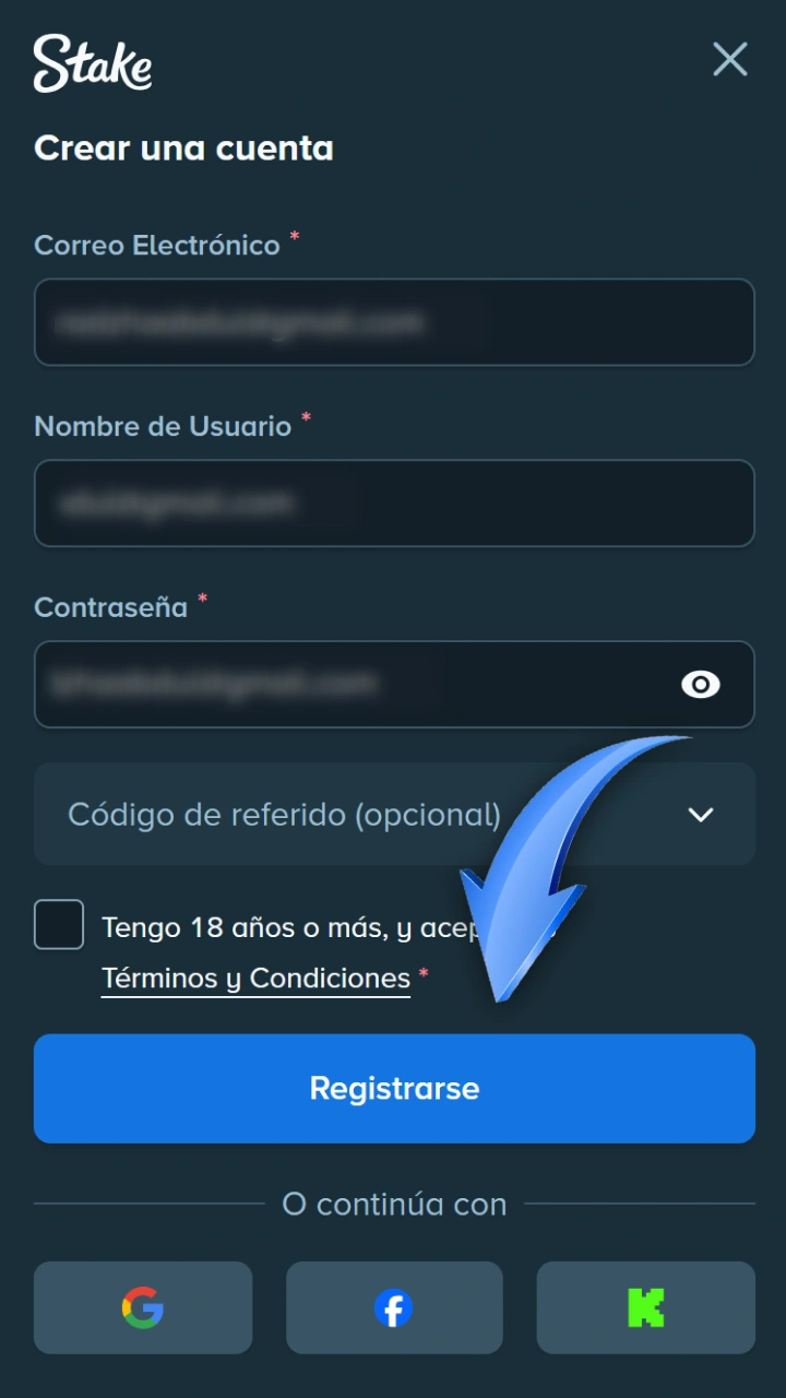 Crea rápidamente tu cuenta de Stake en tu iPhone y empieza a jugar hoy mismo.