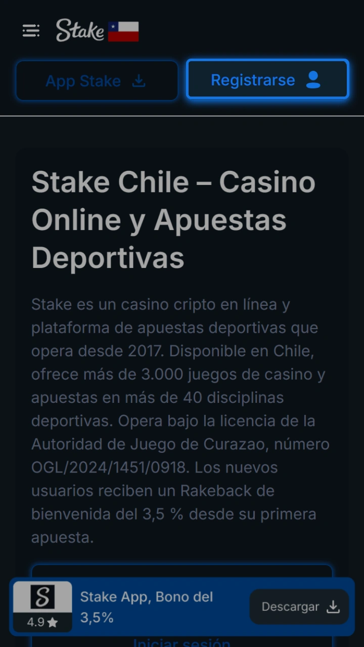 Haz clic en el botón de registro para unirte a la gran comunidad de Stake.