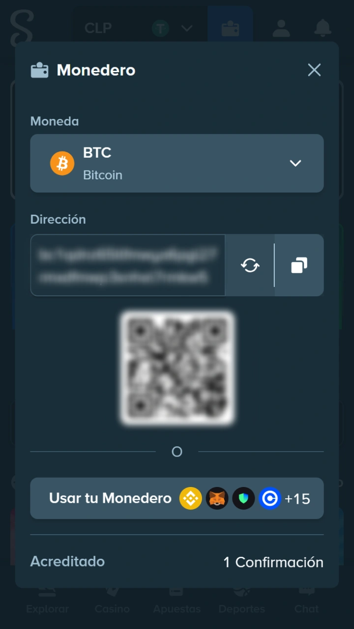 Deposita fondos en tu monedero de forma segura para sacar el máximo provecho de tu experiencia con Stake.