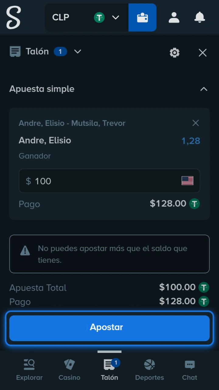 Confirma tu apuesta de MMA con la máxima comodidad y rapidez en Stake.