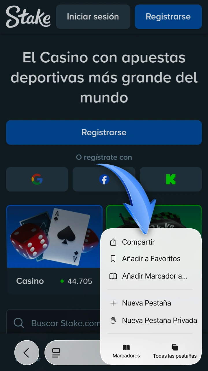 Configura fácilmente un acceso directo para apuestas en tu dispositivo iOS.