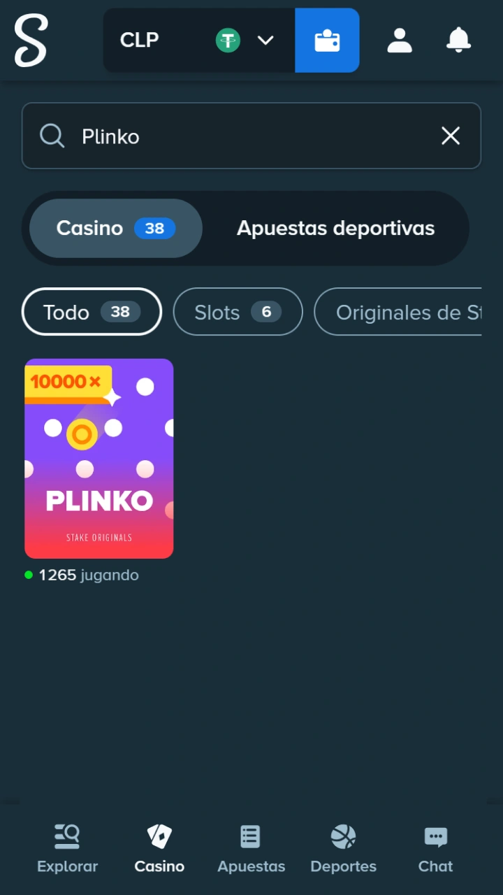 Encuentra al instante el emocionante juego original de Plinko en Stake.